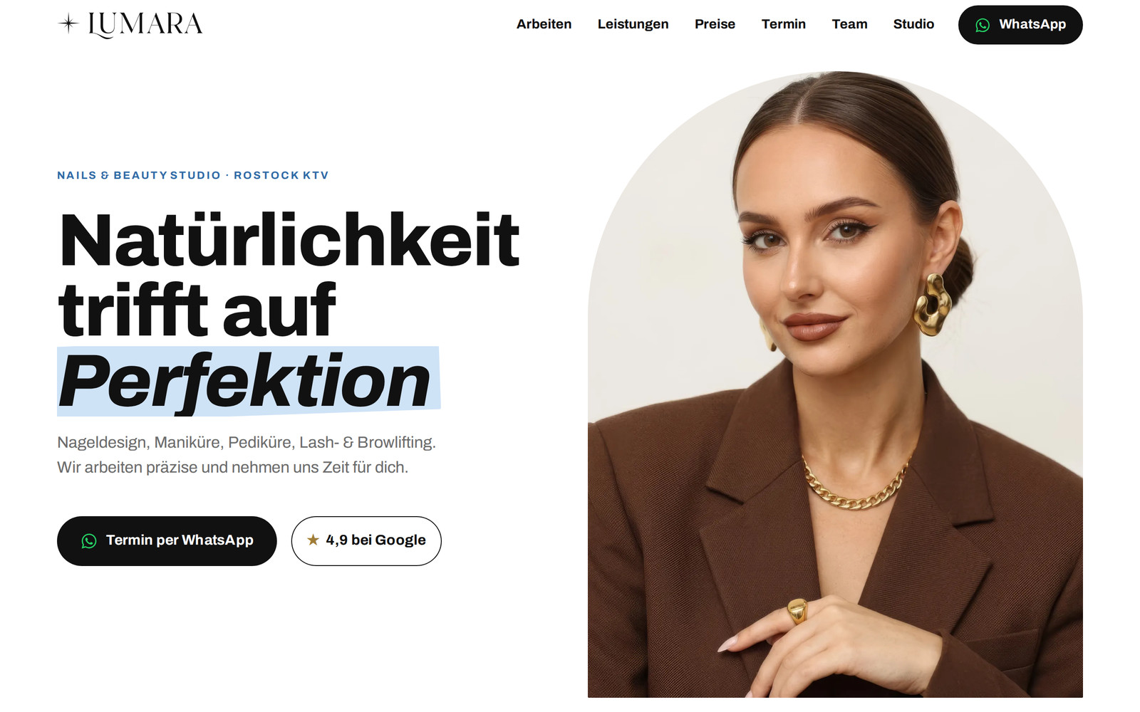 Lumara Aesthetica website