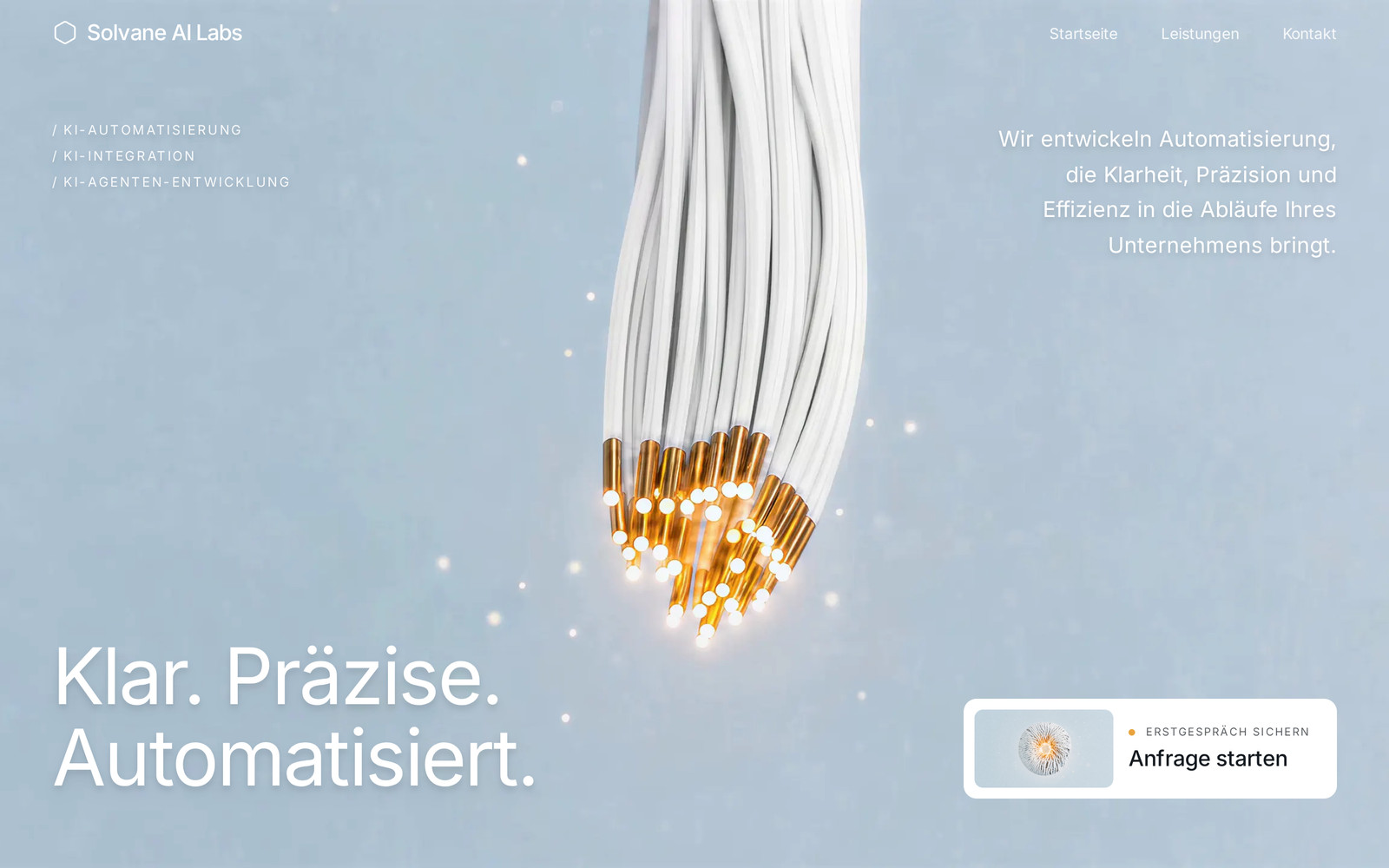 Solvane AI Labs website